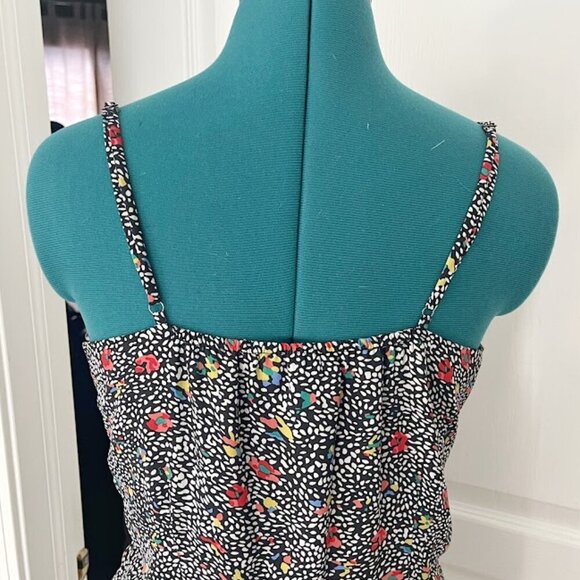 Anthropologie Elevenses Peonia Floral Lightweight Straight Leg Romper Jumpsuit - Picture 9 of 14